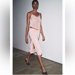 ZARA ORGANZA MIDI SKIRT